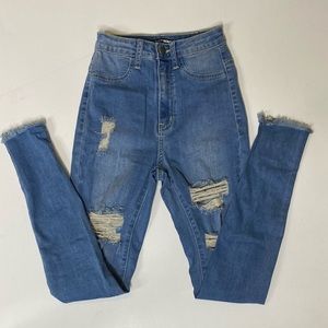 Fashion nova distressed jeans